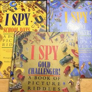 Lot of 3 I Spy Gold Challenge Extreme Challenge School Days Picture Riddles Book